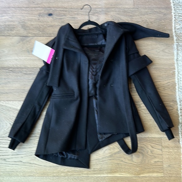 NWT Demobaza black jacket wool & cashmere jacket -xxs - Picture 4 of 11